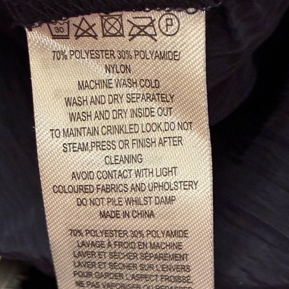 French Connection Navy Smocked Blouse - Picture 8 of 10